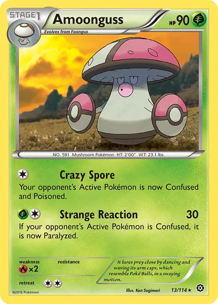 Amoonguss, Pokémon card STS 13 — Steam Siege set