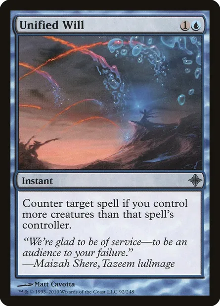 Unified Will, Magic card ROE 92 — Rise of the Eldrazi set