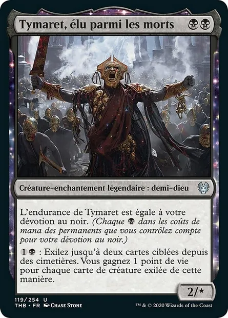 Tymaret, élu parmi les morts, carte Magic THB 119 — extension Theros Beyond Death