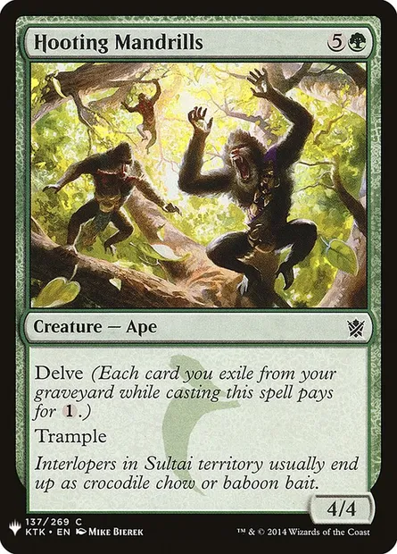 Hooting Mandrills, Magic card PLST KTK-137 — The List set