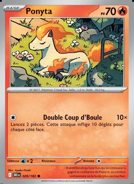 Ponyta, carte Pokémon DRI 029 — extension Rivalités Destinées