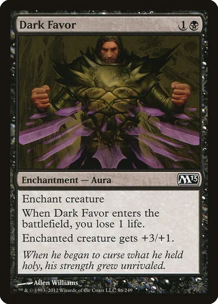 Dark Favor, Magic card M13 86 — Magic 2013 set