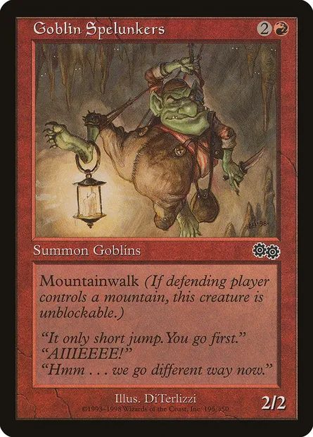 Goblin Spelunkers, Magic card USG 195 — Urza's Saga set