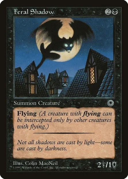 Feral Shadow, Magic card POR 93d — Portal set