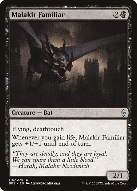 Malakir Familiar, Magic card BFZ 116 — Battle for Zendikar set