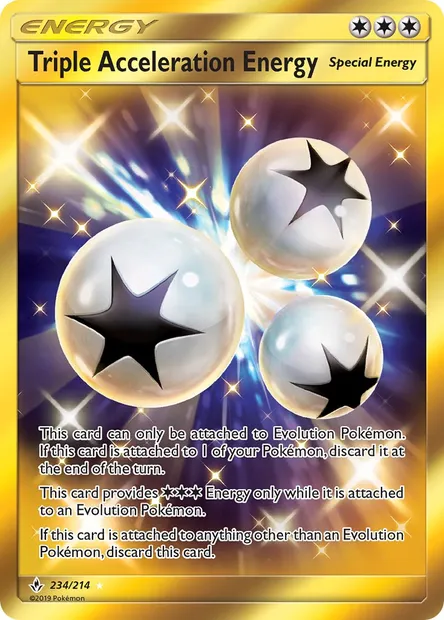 Triple Acceleration Energy, Pokémon card UNB 234 — Unbroken Bonds set