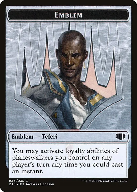Teferi, Temporal Archmage Emblem, Magic card TC14 34 — Commander 2014 Tokens set