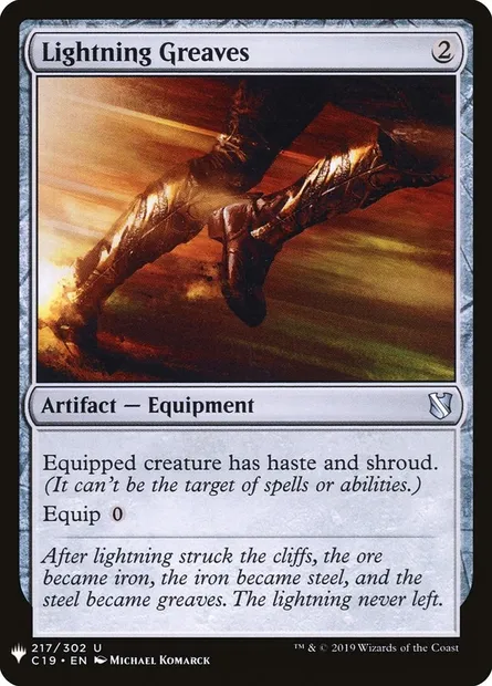 Lightning Greaves, Magic card PLST C19-217 — The List set