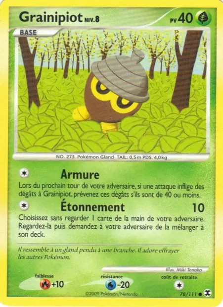 Grainipiot Niv. 8, carte Pokémon RR 78 — extension Rivaux Émergeants