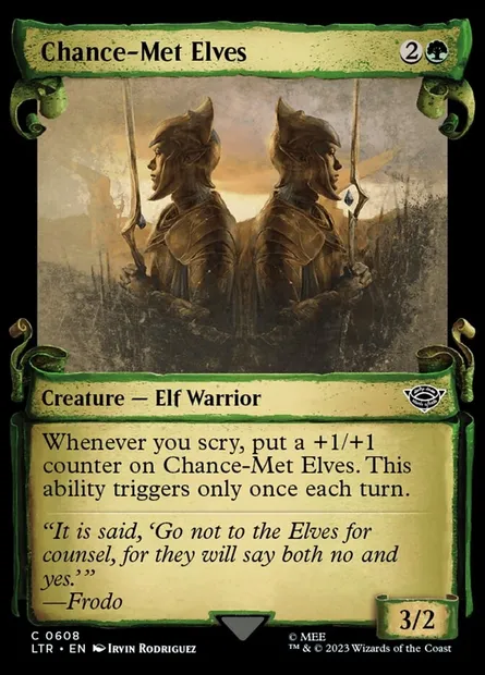 Chance-Met Elves, Magic card LTR 608 — The Lord of the Rings: Tales of Middle-earth set