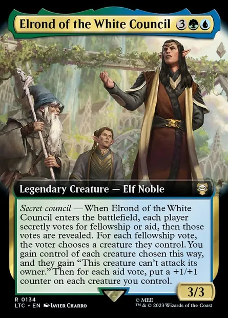 Elrond of the White Council, Magic card LTC 134 — Tales of Middle-earth Commander set