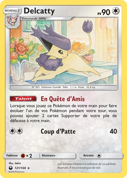 Delcatty, carte Pokémon CES 121 — extension Tempête Céleste
