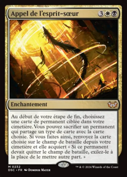 Appel de l'esprit-sœur, carte Magic DSC 232 — extension Duskmourn: House of Horror Commander