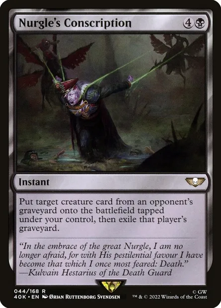 Nurgle's Conscription, Magic card 40K 44 — Warhammer 40,000 Commander set