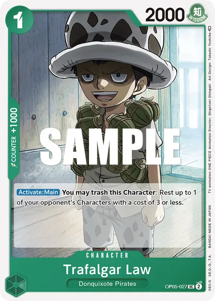 Trafalgar Law, One Piece card OP05-027 — AWAKENING OF THE NEW ERA set