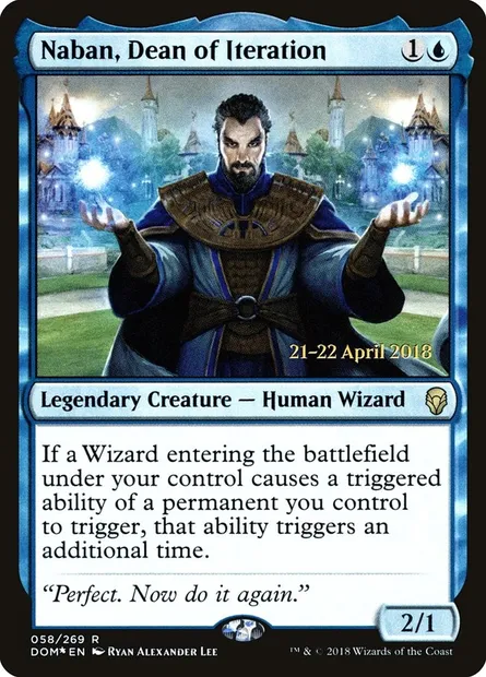 Naban, doyen de l'itération, carte Magic PDOM 58s — extension Dominaria Promos