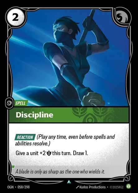 Discipline, Riftbound card OGN 058 — Origins set