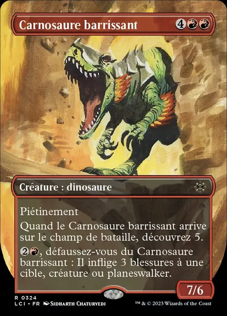 Carnosaure barrissant, carte Magic LCI 324 — extension The Lost Caverns of Ixalan