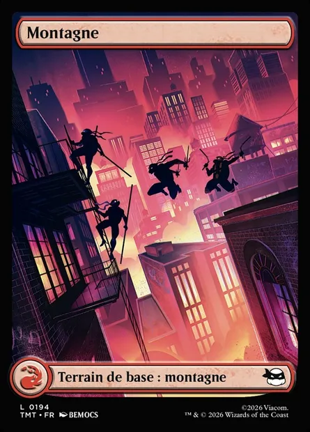 Montagne, carte Magic TMT 194 — extension Teenage Mutant Ninja Turtles