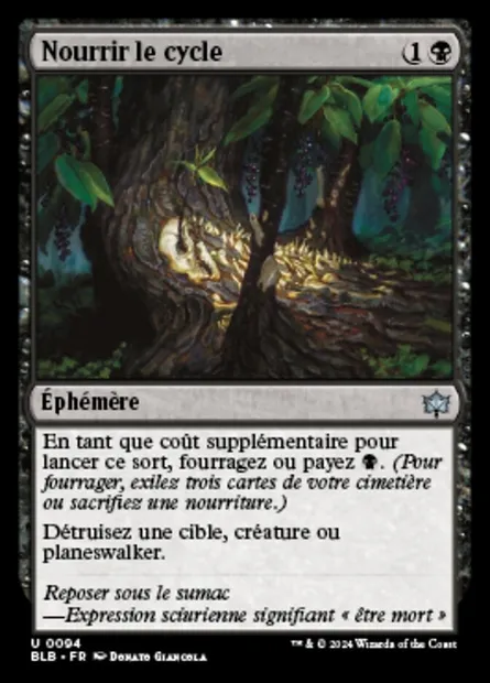 Nourrir le cycle, carte Magic BLB 94 — extension Bloomburrow