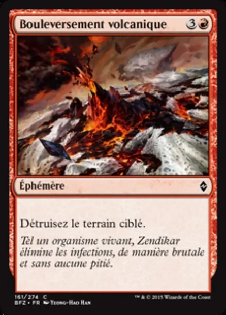 Bouleversement volcanique, carte Magic BFZ 161 — extension La bataille de Zendikar