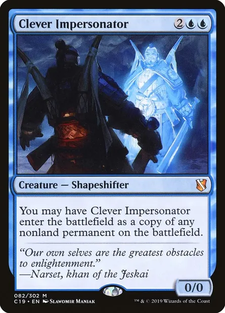 Clever Impersonator, Magic card C19 82 — Commander 2019 set