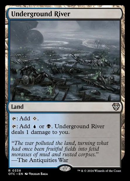 Underground River, Magic card OTC 338 — Outlaws of Thunder Junction Commander set