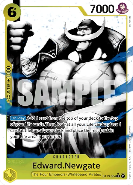 Edward.Newgate, One Piece card ST13-004 — The Three Brothers set