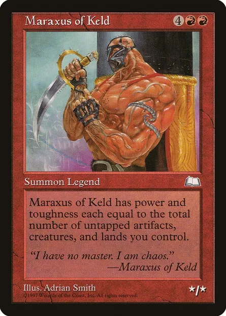 Maraxus of Keld, Magic card WTH 111 — Weatherlight set