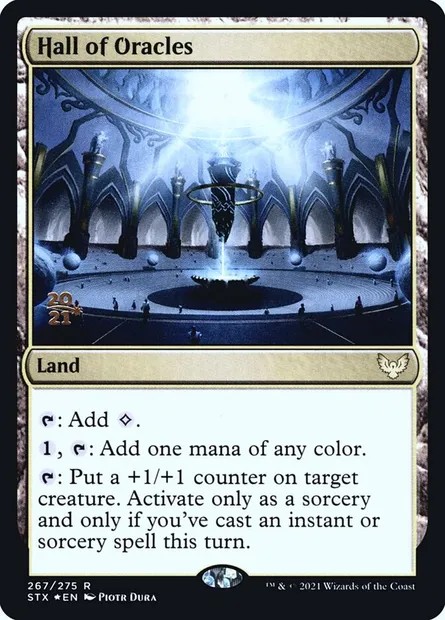 Salle des oracles, carte Magic PSTX 267s — extension Strixhaven: School of Mages Promos
