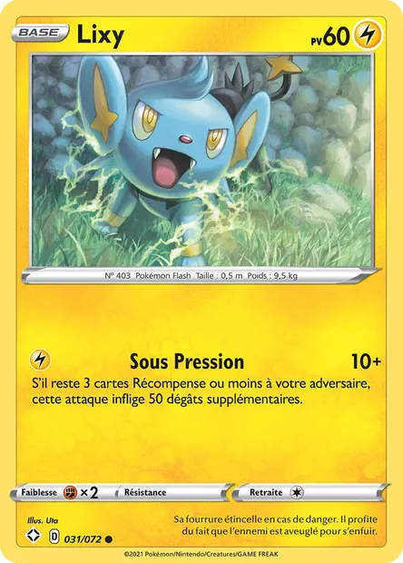 Lixy, carte Pokémon SHF 31 — extension Destinées Radieuses