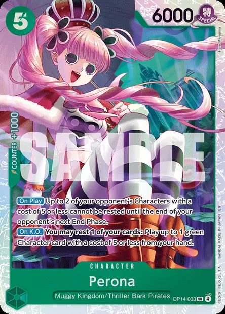 Perona, One Piece card OP14-033 — THE AZURE SEA’S SEVEN set