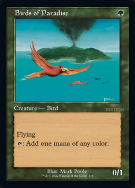 Oiseaux de paradis, carte Magic 30A 479 — extension 30th Anniversary Edition