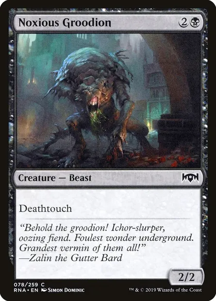 Noxious Groodion, Magic card RNA 78 — Ravnica Allegiance set
