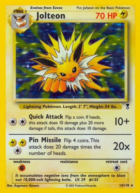 Voltali, carte Pokémon LC 14 — extension Legendary Collection