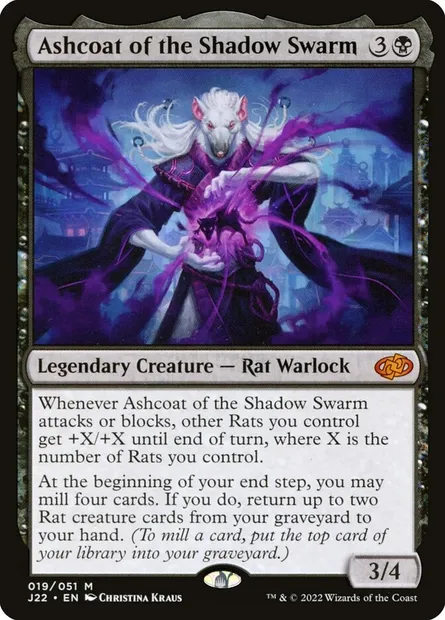 Ashcoat of the Shadow Swarm, Magic card J22 19 — Jumpstart 2022 set