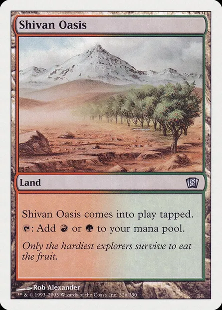 Oasis shivâne, carte Magic 8ED 326 — extension Huitième Edition