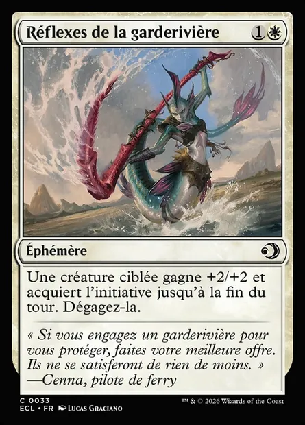 Réflexes de la garderivière, carte Magic ECL 33 — extension Lorwyn Eclipsed