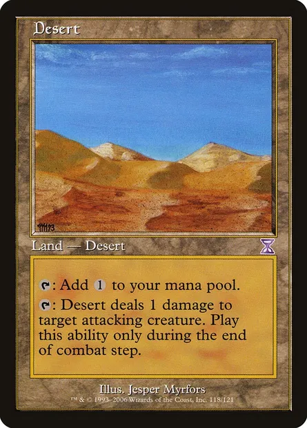 Désert, carte Magic TSB 118 — extension Time Spiral Timeshifted