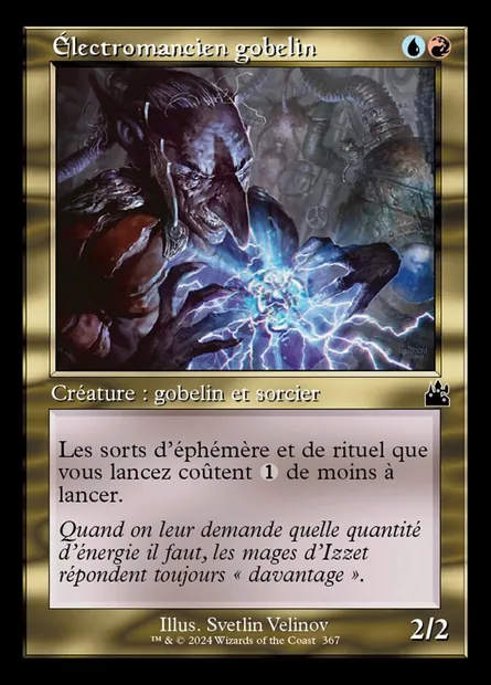 Électromancien gobelin, carte Magic RVR 367 — extension Ravnica Remastered