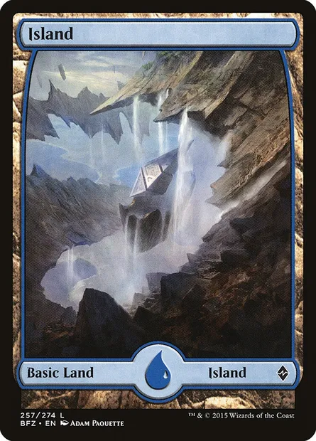 Island, Magic card BFZ 257 — Battle for Zendikar set