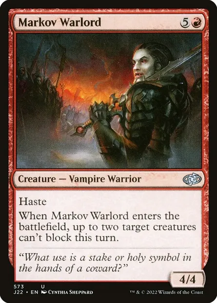 Markov Warlord, Magic card J22 573 — Jumpstart 2022 set