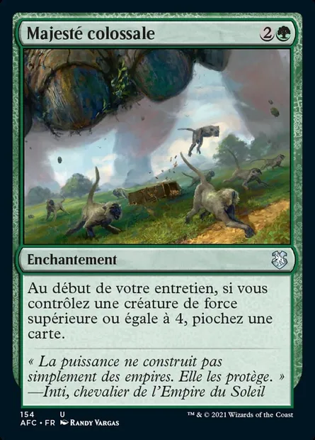 Majesté colossale, carte Magic AFC 154 — extension Forgotten Realms Commander