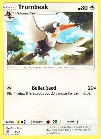 Trumbeak, Pokémon card TK10L 004 — Sun & Moon Trainer Kit: Lycanroc & Alolan Raichu (Lycanroc) set