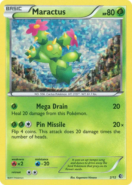Maractus, Pokémon card MCD11 2 — McDonald's Collection 2011 set