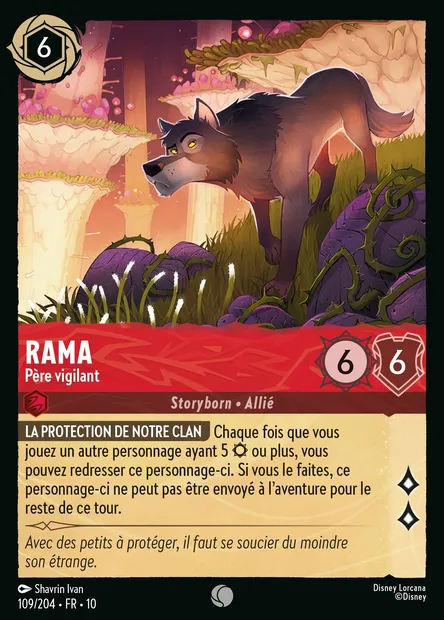 Rama - Père vigilant, carte Disney Lorcana CH10-109 — extension Lueurs dans les Profondeurs