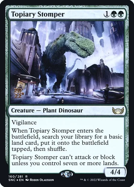 Topiary Stomper, Magic card PSNC 160s — Streets of New Capenna Promos set