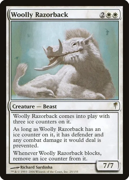 Woolly Razorback, Magic card CSP 25 — Coldsnap set