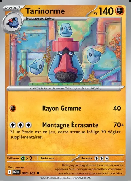 Tarinorme, carte Pokémon DRI 098 — extension Rivalités Destinées