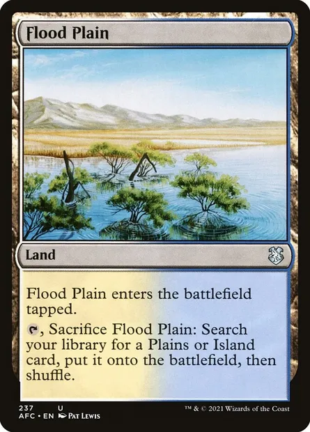 Flood Plain, Magic card AFC 237 — Forgotten Realms Commander set